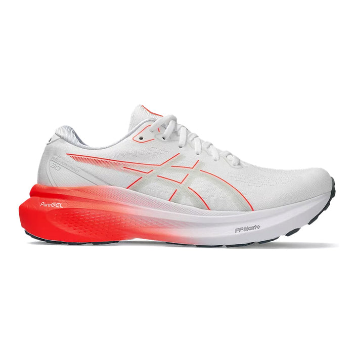 Men's Asics GEL-Kayano 30, White/Sunrise Red, 8 D Medium