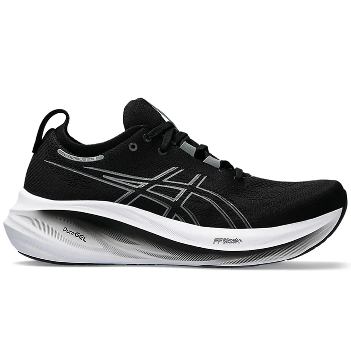 Men's Asics Gel-Nimbus 26, Black/Graphite Grey, 7 D Medium