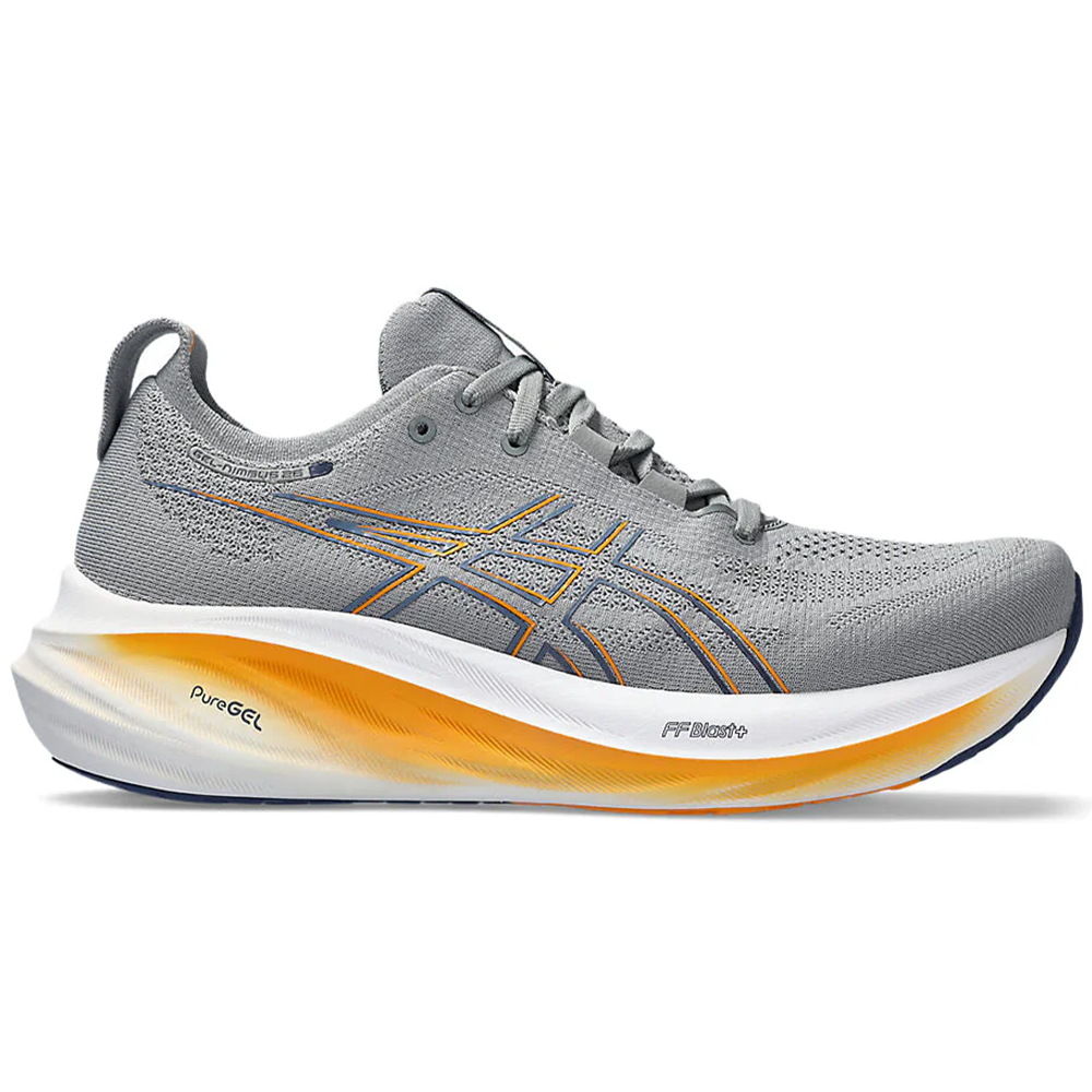 Men's Asics Gel-Nimbus 26, Sheet Rock/Thunder Blue, 12.5 2E Wide
