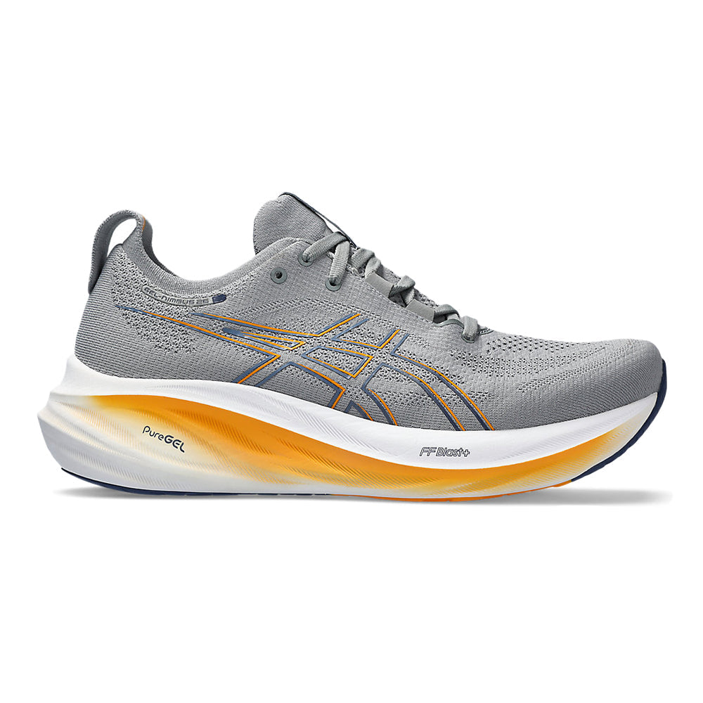 Men's Asics GEL-Nimbus 26, Sheet Rock/Thunder Blue, 9.5 2E Wide