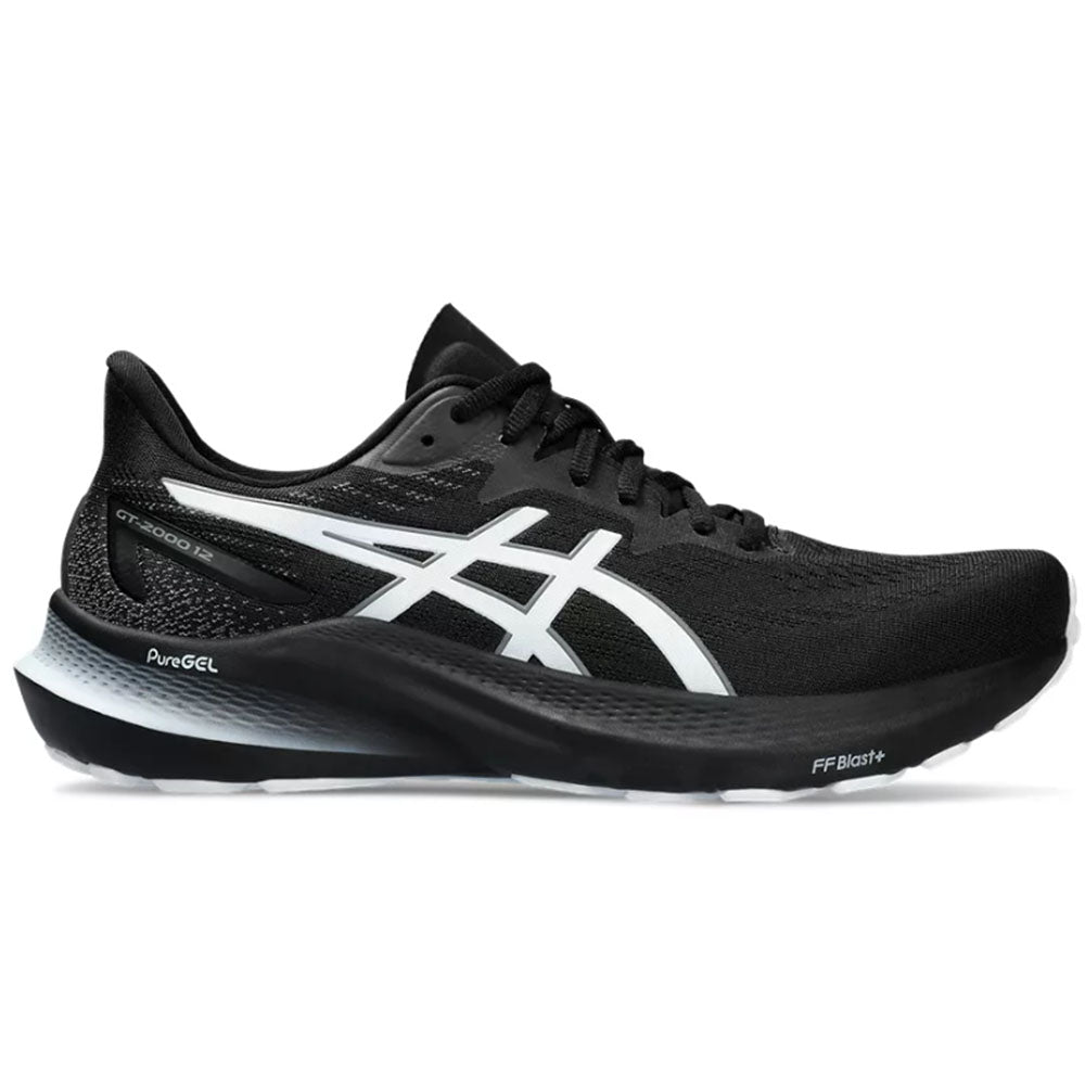 Men's Asics GT-2000 12, Black/White, 11.5 D Medium