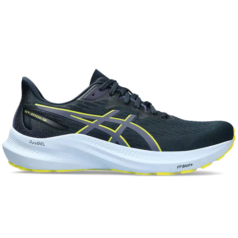 Men's Asics GT-2000 12, French Blue/Bright Yellow, 9.5 4E Extra Wide