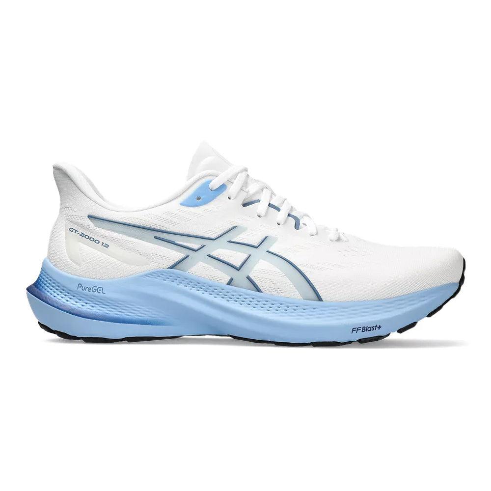 Men's Asics GT-2000 12, White/Storm Blue, 11 D Medium