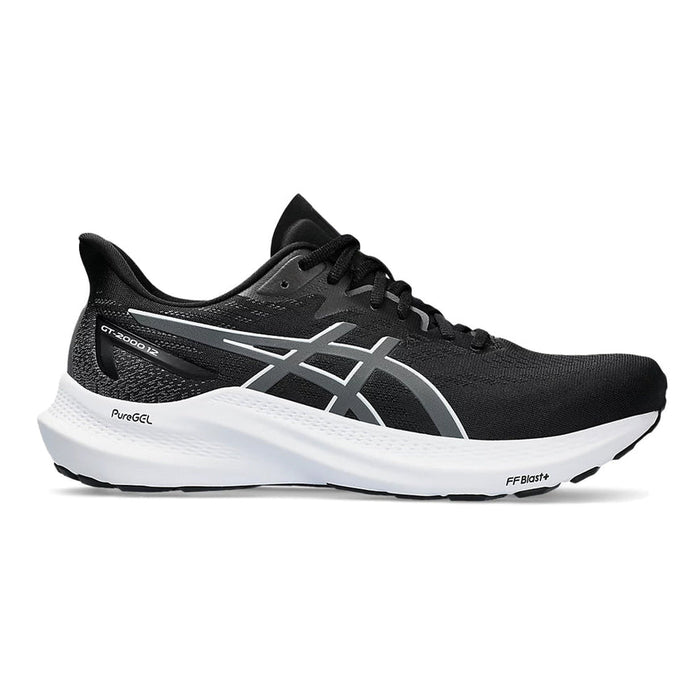 Men's Asics GT-2000 12, Black/Carrier Grey, 9.5 D Medium