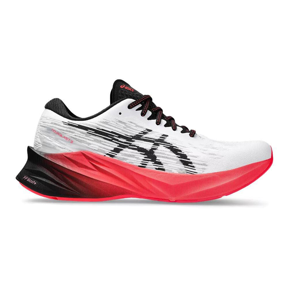 Men's Asics Novablast 3, White/Black, 14 D Medium