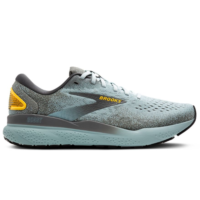 Men's Brooks Ghost 16, Cloud/Grey/Gold, 13 D Medium