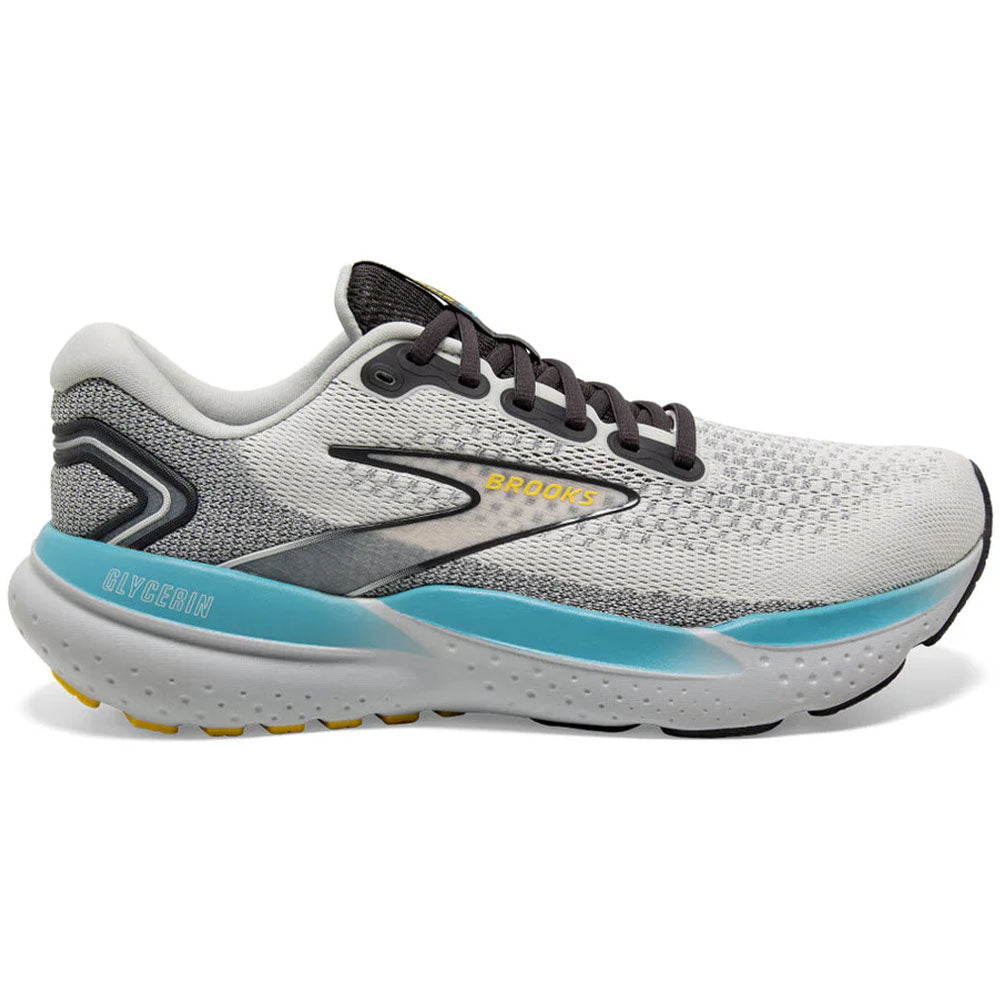 Men's Brooks Glycerin 21, Coconut/Forged Iron/Yellow, 15 D Medium