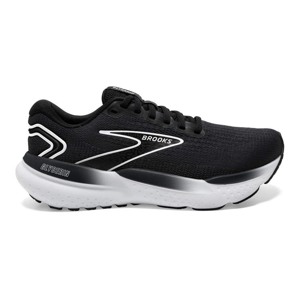 Men's Brooks Glycerin 21, Black/Grey/White, 14 D Medium