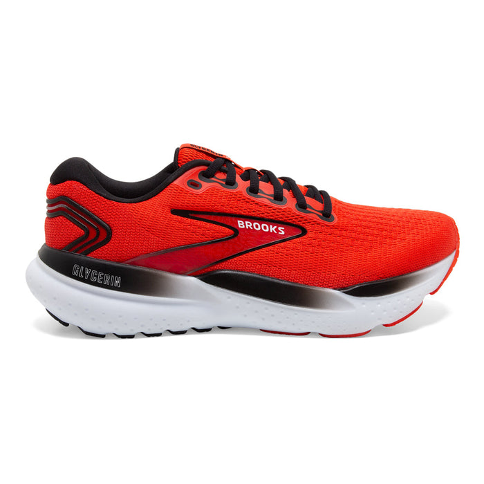 Men's Brooks Glycerin 21, Grenadine/Salsa/Black, 7.5 D Medium