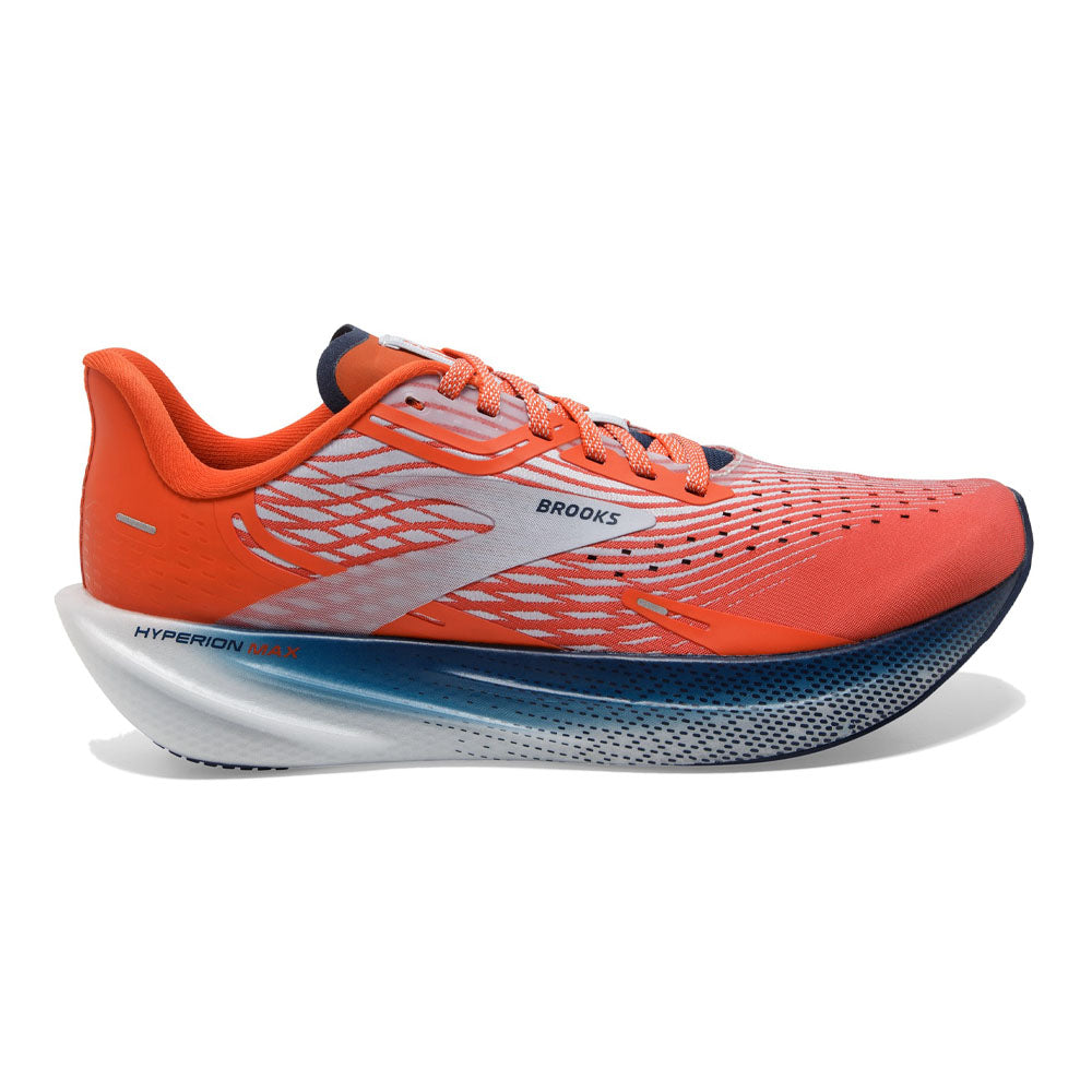 Men's Brooks Hyperion Max, Cherry Tomato/Arctic Ice/Titan, 9.5 D Medium