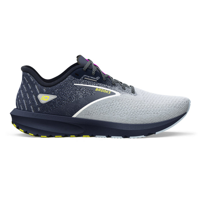 Men's Brooks Launch 10, Iris/Ballad Blue/Sulphur, 7 D Medium