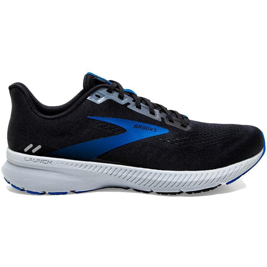 Men's Brooks Launch 8, Black/Grey/Blue, 9.5 D Medium