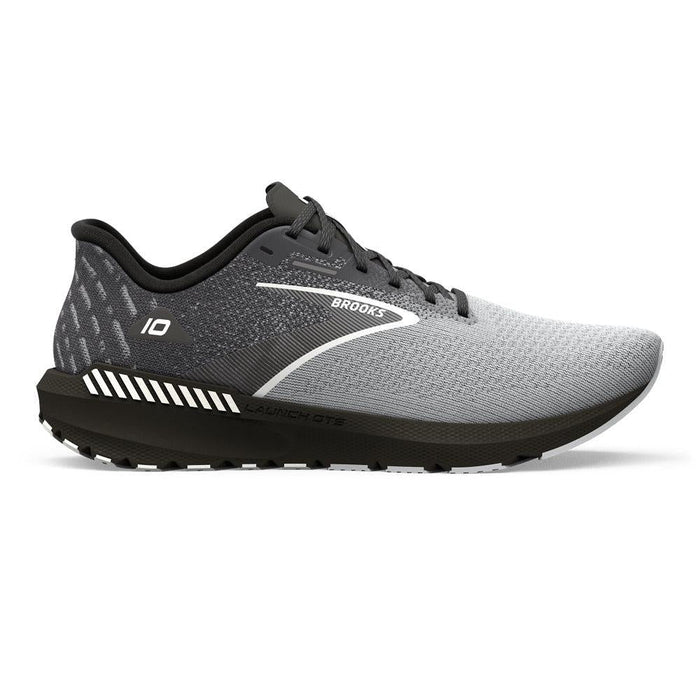 Men's Brooks Launch GTS 10, Black/Blackened Pearl/White, 12 D Medium