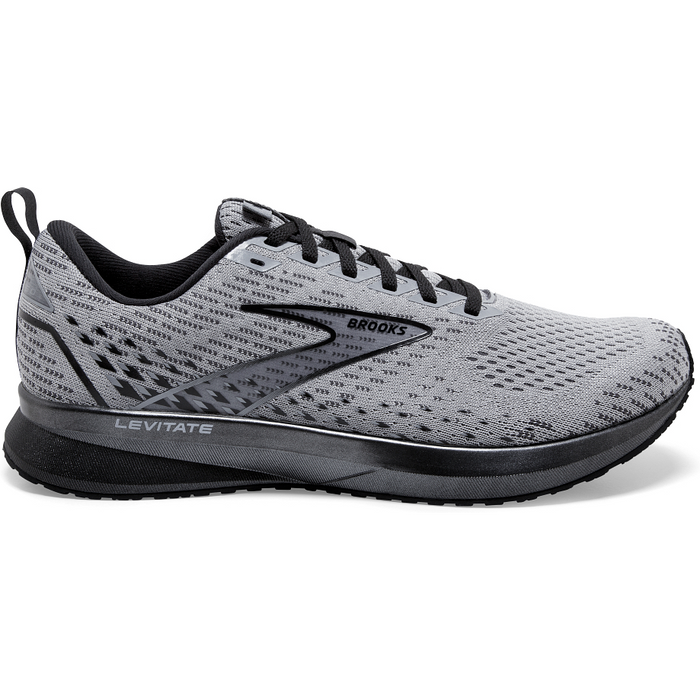 Men's Brooks Levitate 5, Grey/Blackened Pearl/Black, 14 D Medium — RELAY