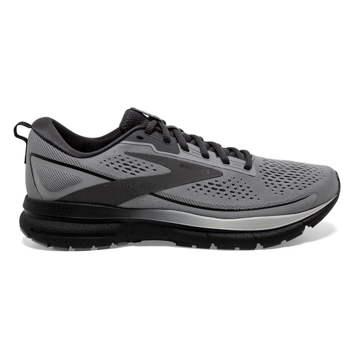 Men's Brooks Trace 3, Grey/Black/Ebony, 8 2E Wide