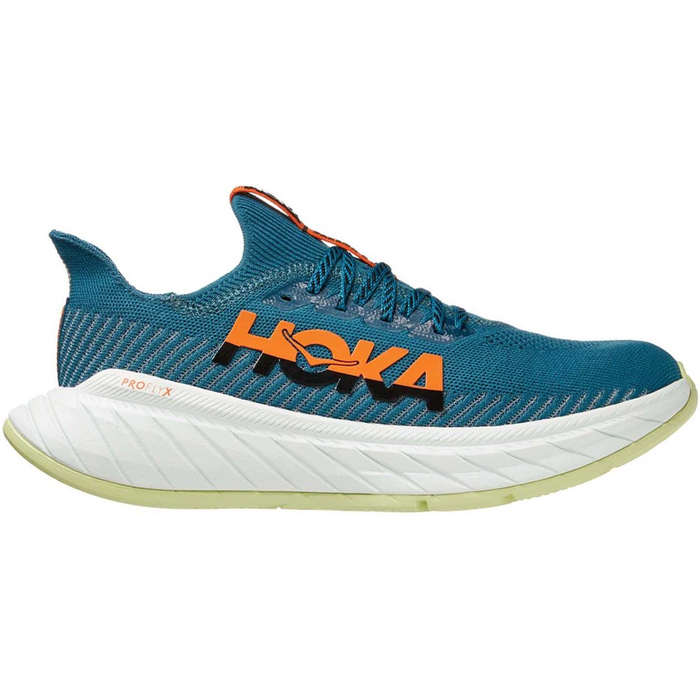 Men's Hoka One One Carbon X 3, Blue Coral/Black, 7.5 D Medium