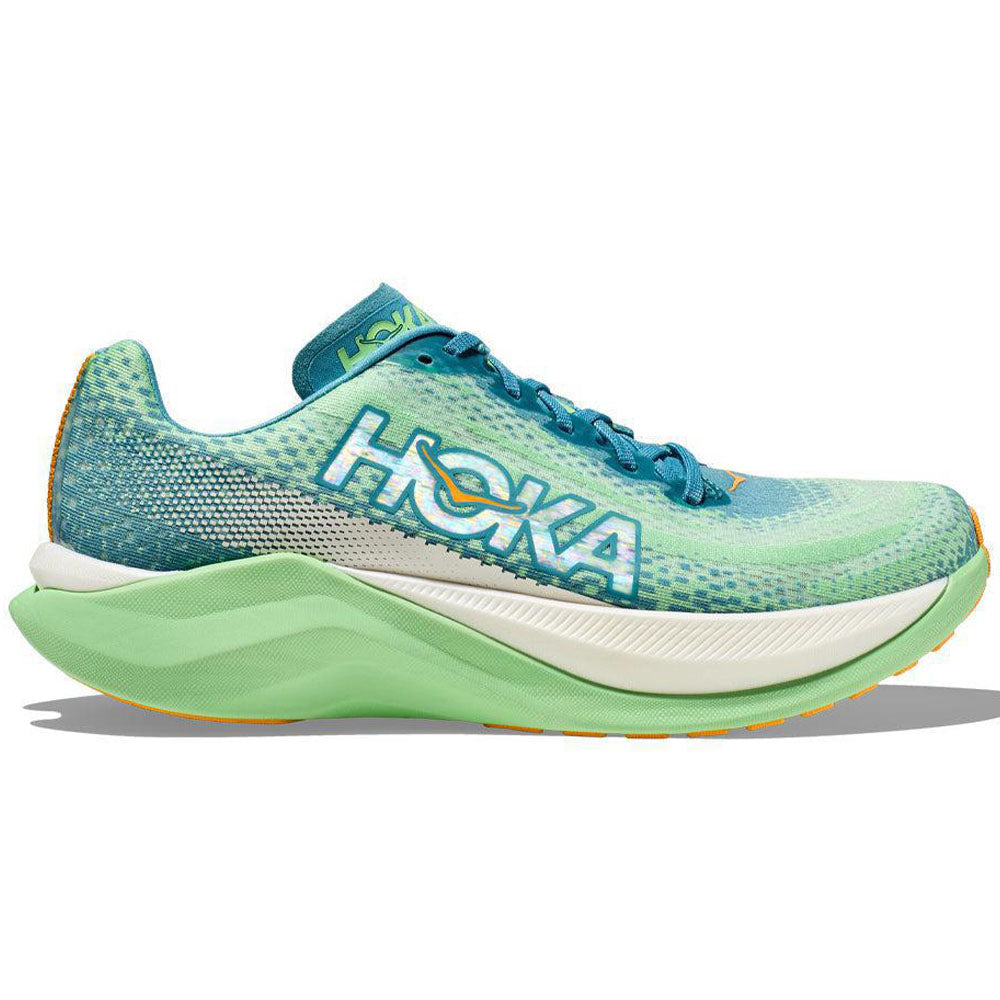 Men's Hoka Mach X, Ocean Mist/Lime Glow, 9.5 D Medium