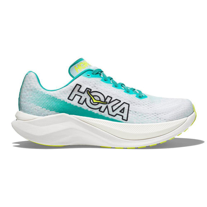 Men's Hoka One One Mach X, White/Blue Glass, 8 D Medium