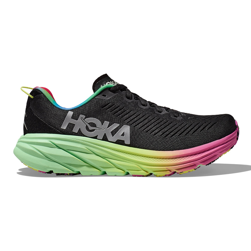 Men's Hoka Rincon 3, Black/Silver, 11.5 D Medium
