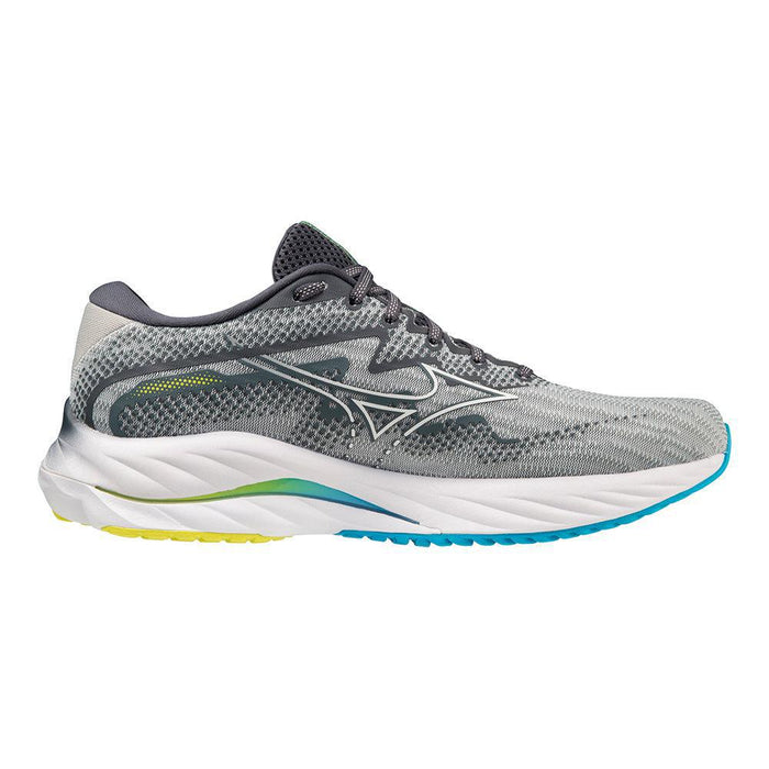 Men's Mizuno Wave Rider 27, Pearl Blue/White, 14 2E Wide