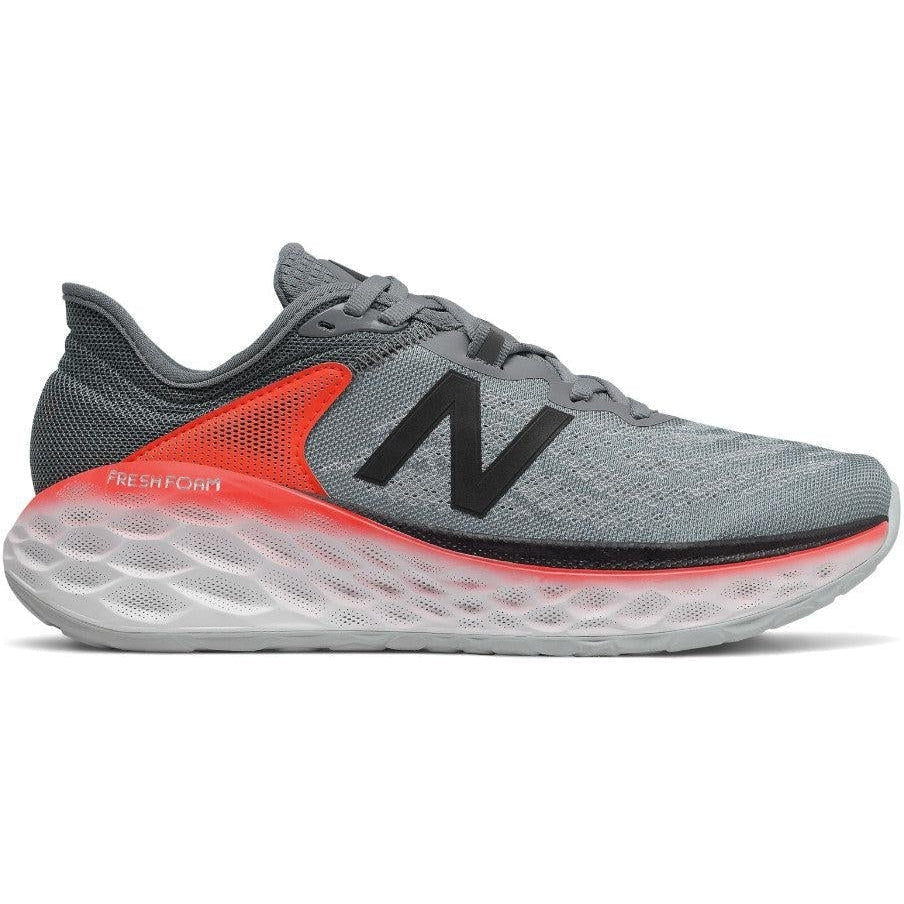 Men's New Balance Fresh Foam More v2, Gunmetal/Neo Flame/Black, 11.5 D Medium