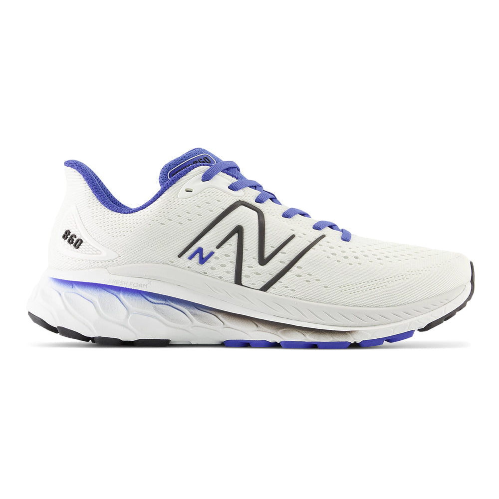 Men's New Balance Fresh Foam X 860v13, White/Marine Blue, 15 D Medium