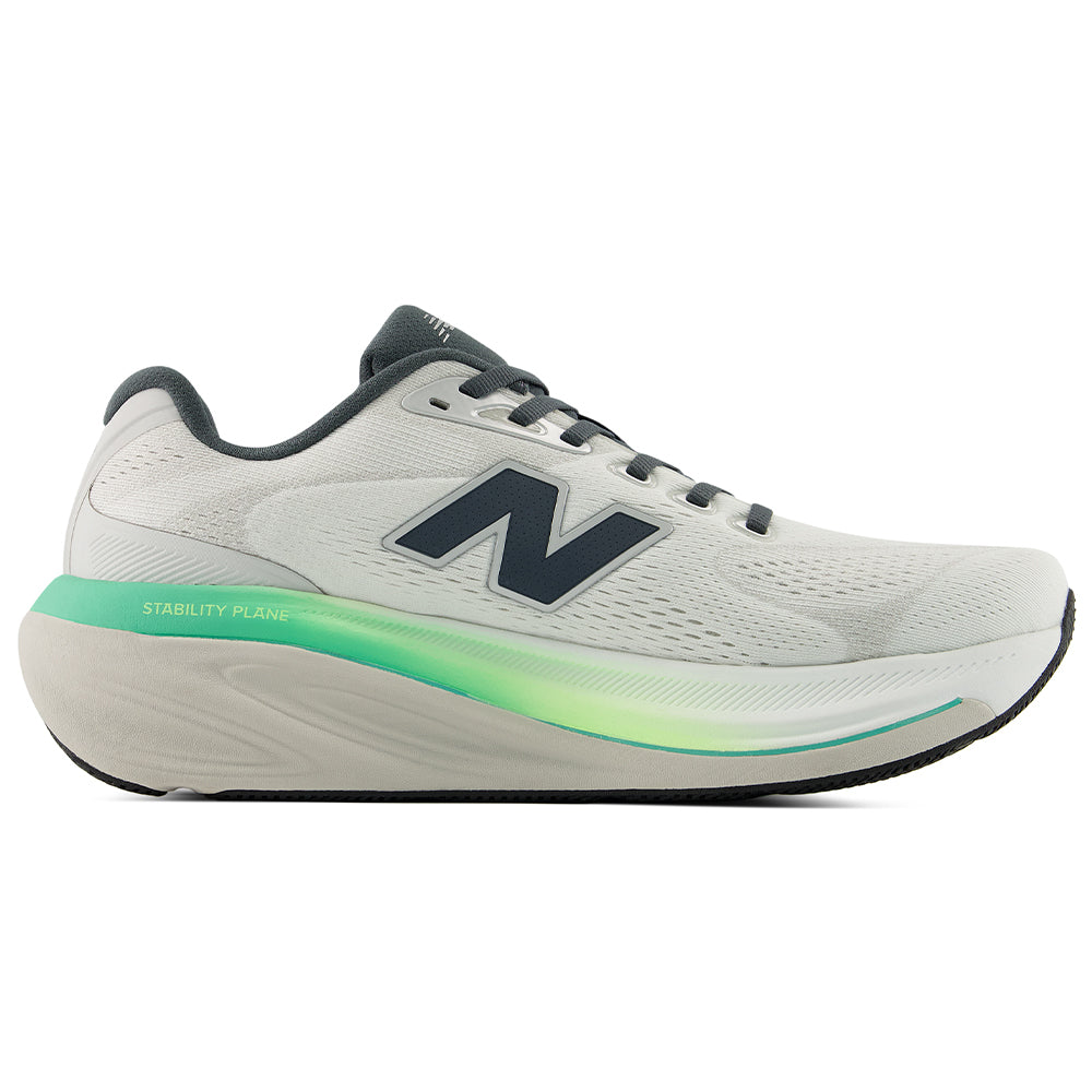 Side view on white background of Mens New Balance Fresh Foam 860 running shoe in Reflection/Graphite, Wide width