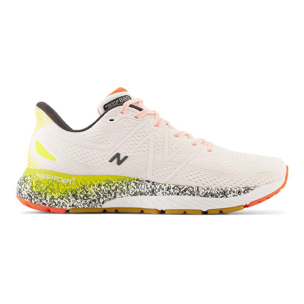 Men's New Balance Fresh Foam X 880v13, White/Cosmic Pineapple, 8.5 D Medium