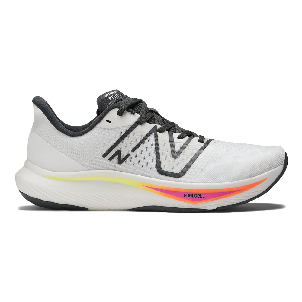 Men's New Balance FuelCell Rebel v3, White/Blacktop, 8 D Medium