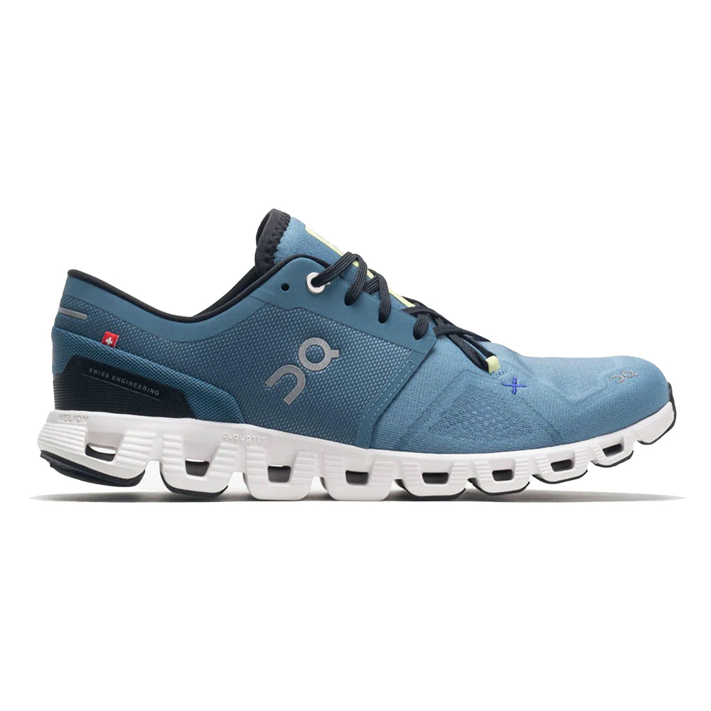 Men's On Cloud X 3, Pewter/White, 12 D Medium