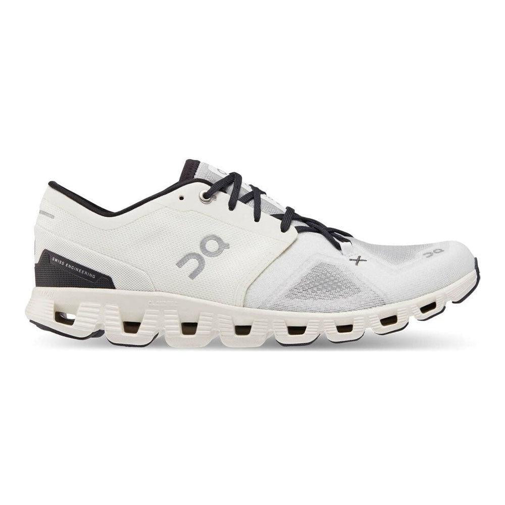 Men's On Cloud X 3, Ivory/Black, 10.5 D Medium