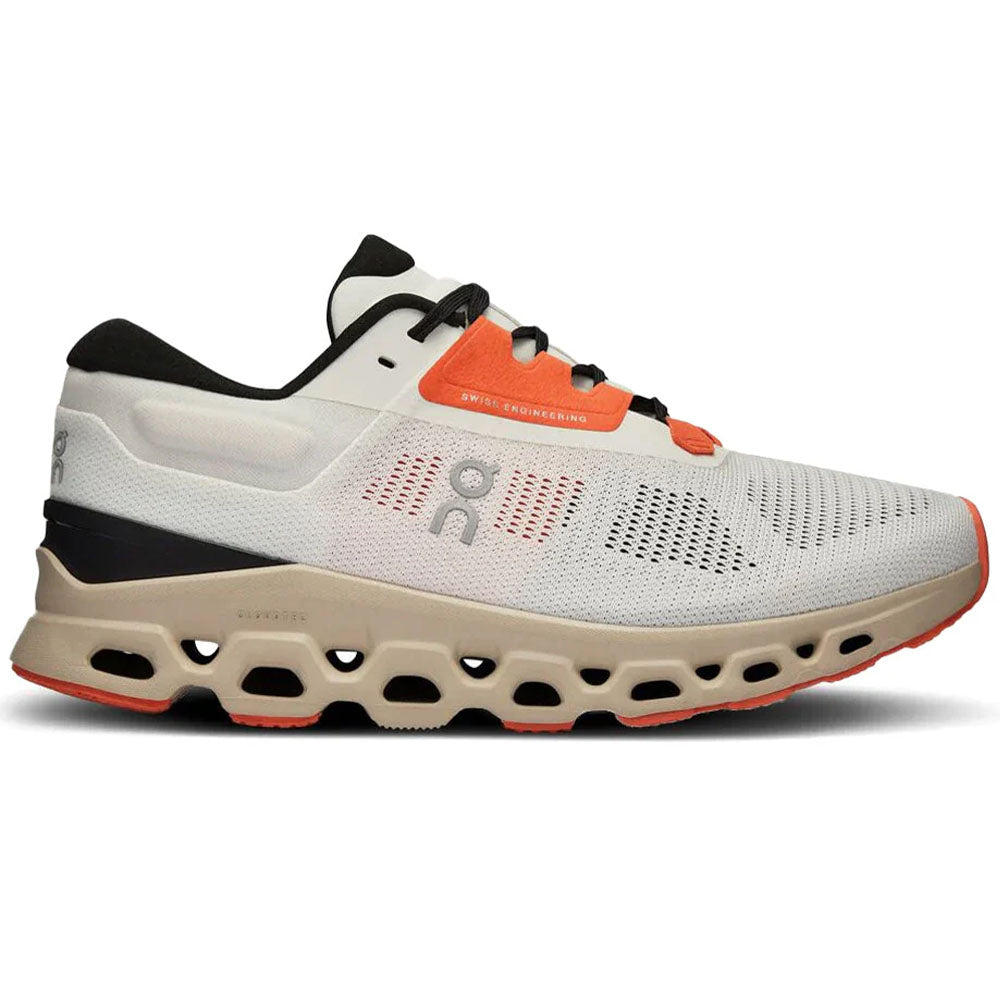 Men's On Cloudstratus 3, Undyed-White/Sand, 9 D Medium