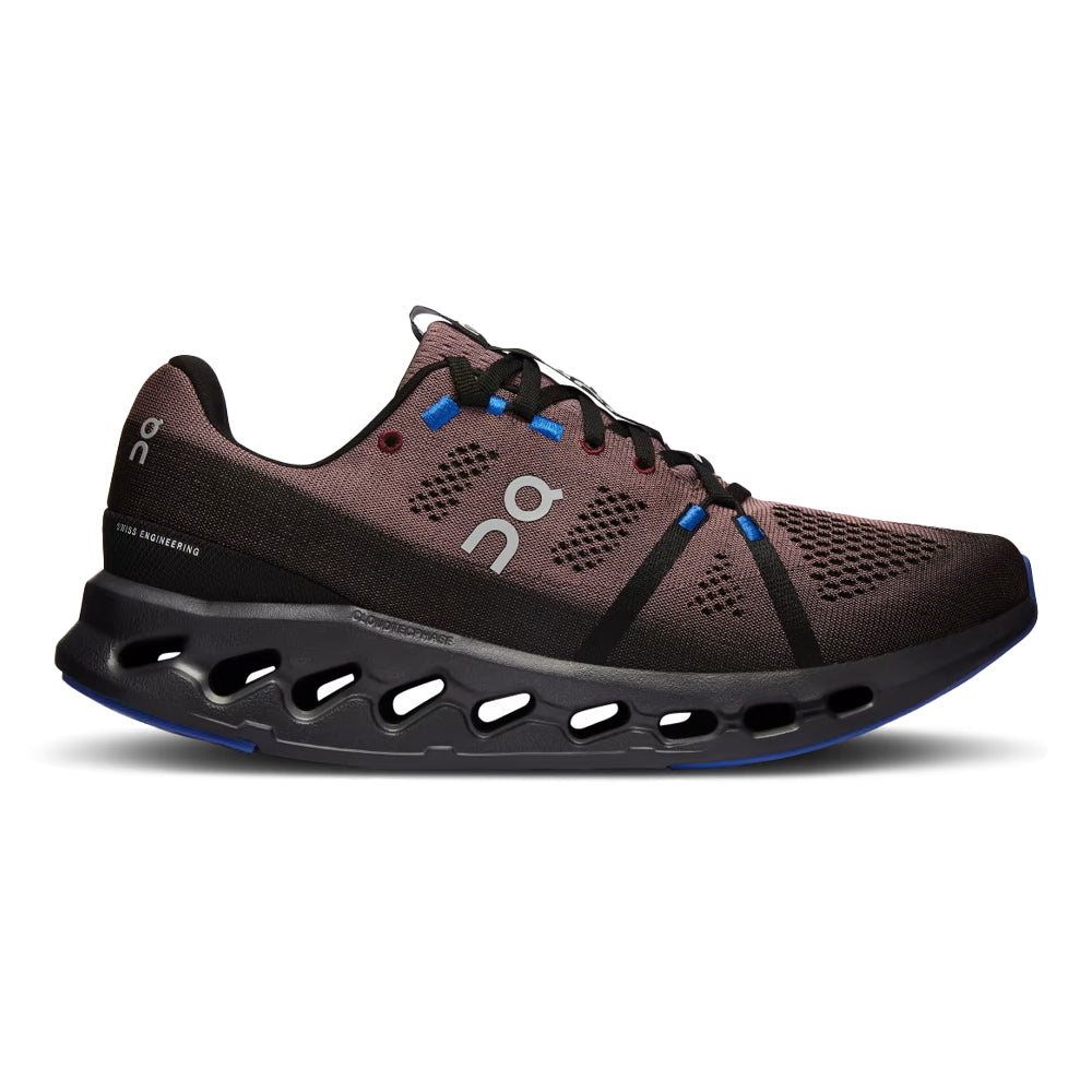 Men's On Cloudsurfer, Black/Cobalt, 10 D Medium