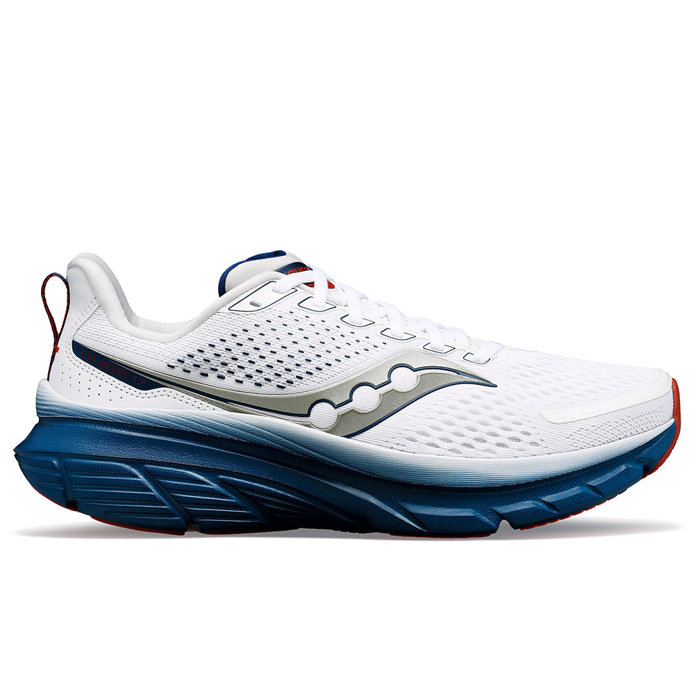 Men's Saucony Guide 17, White/Navy, 11.5 D Medium