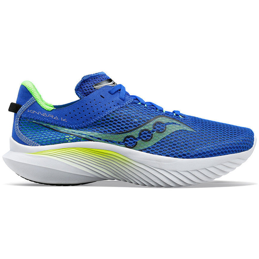 Men's Saucony Kinvara 14, Superblue/Slime, 8.5 D Medium