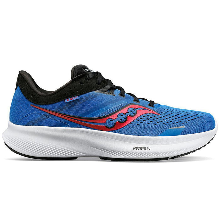 Men's Saucony Ride 16, Hydro/Black, 8 2E Wide