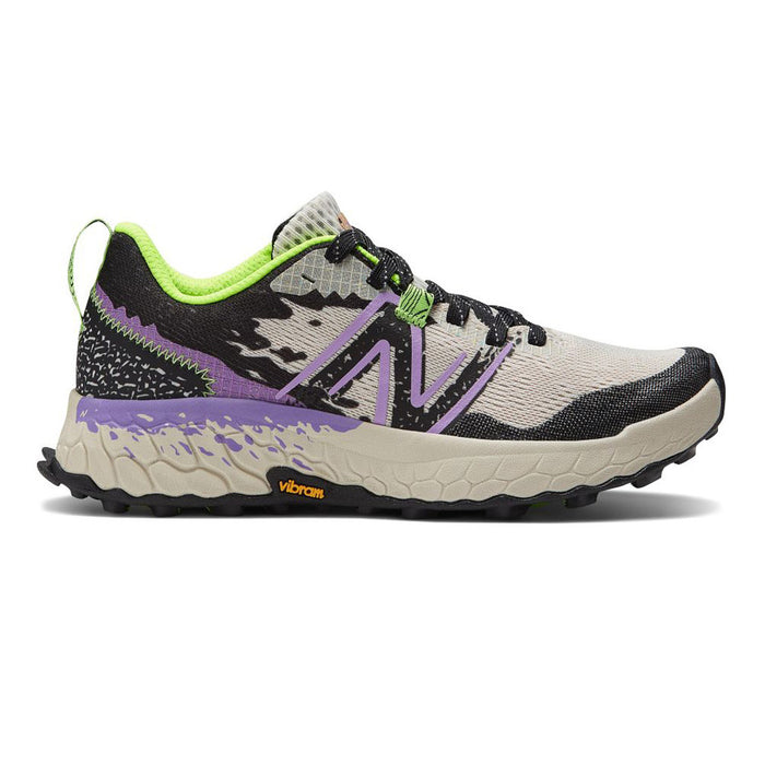 Women's New Balance Fresh Foam X Hierro V7, Moonbeam/Electric Purple, 7 B Medium