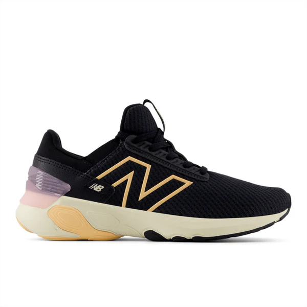 Women's New Balance Fresh Foam X 1440, Black/Mid Century Pink/Peach Blossom, 8.5 D Wide