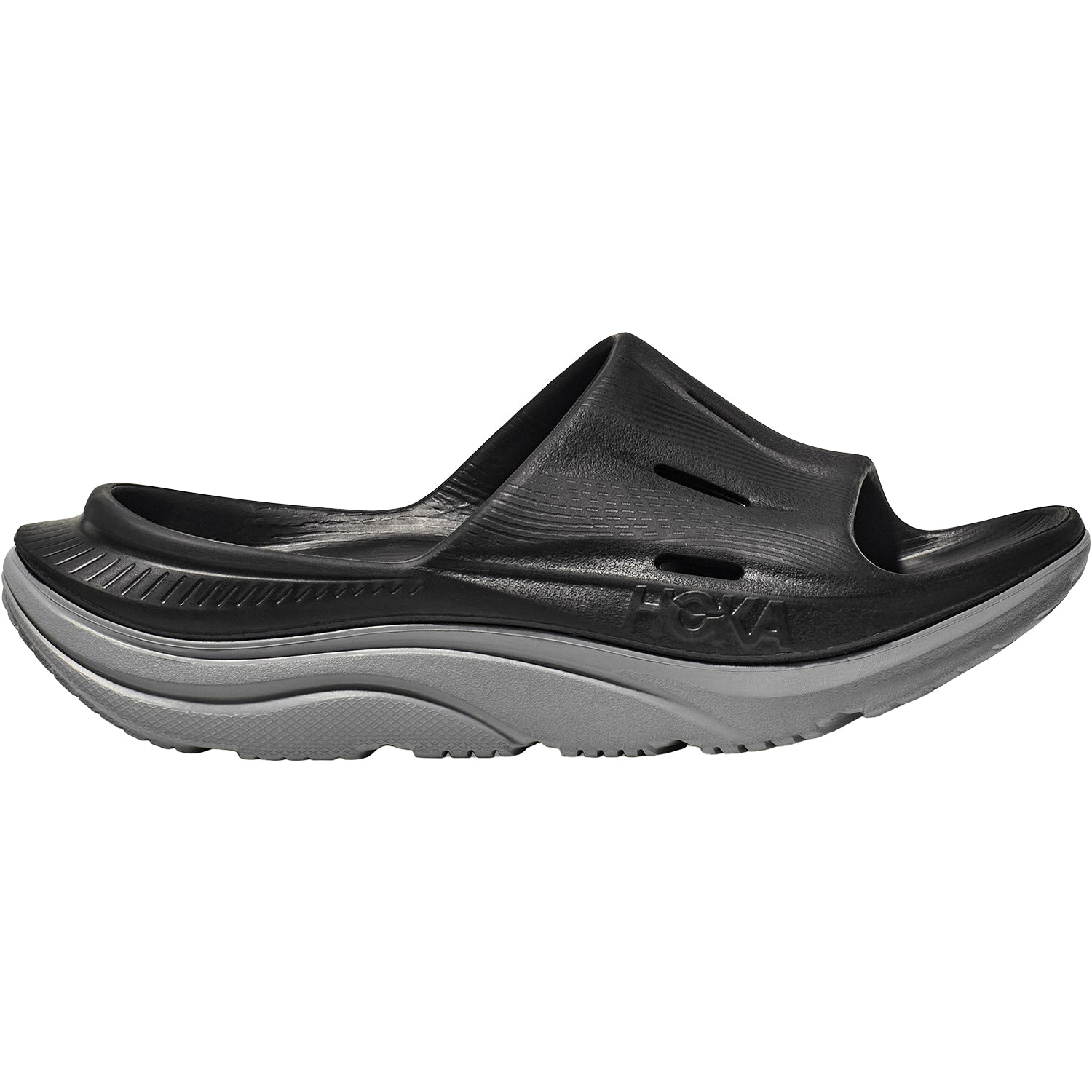 Men's Hoka Ora Recovery Slide 3, Stellar Grey, 12 D Medium
