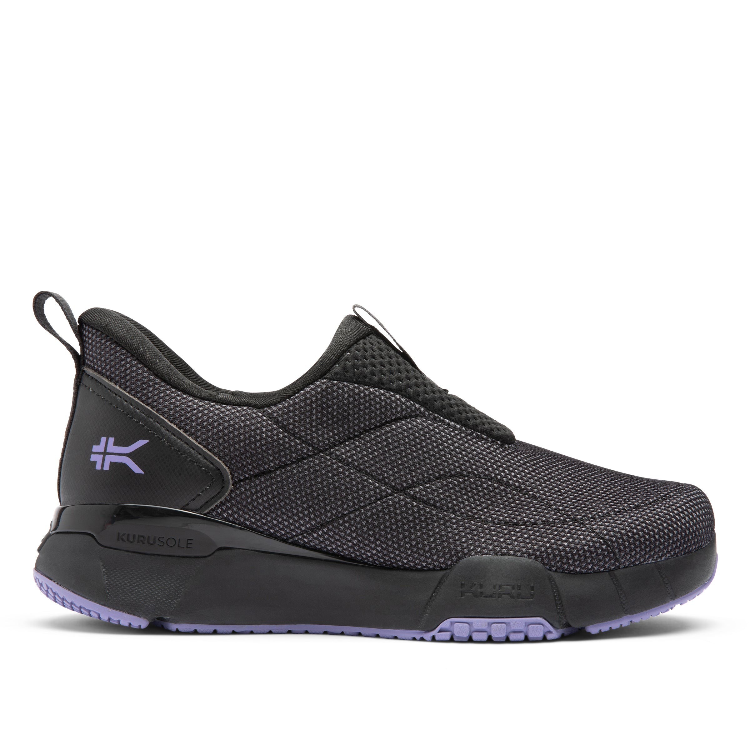 Women's KURU QUANTUM 2 Slip-On, Jet Black/Purple