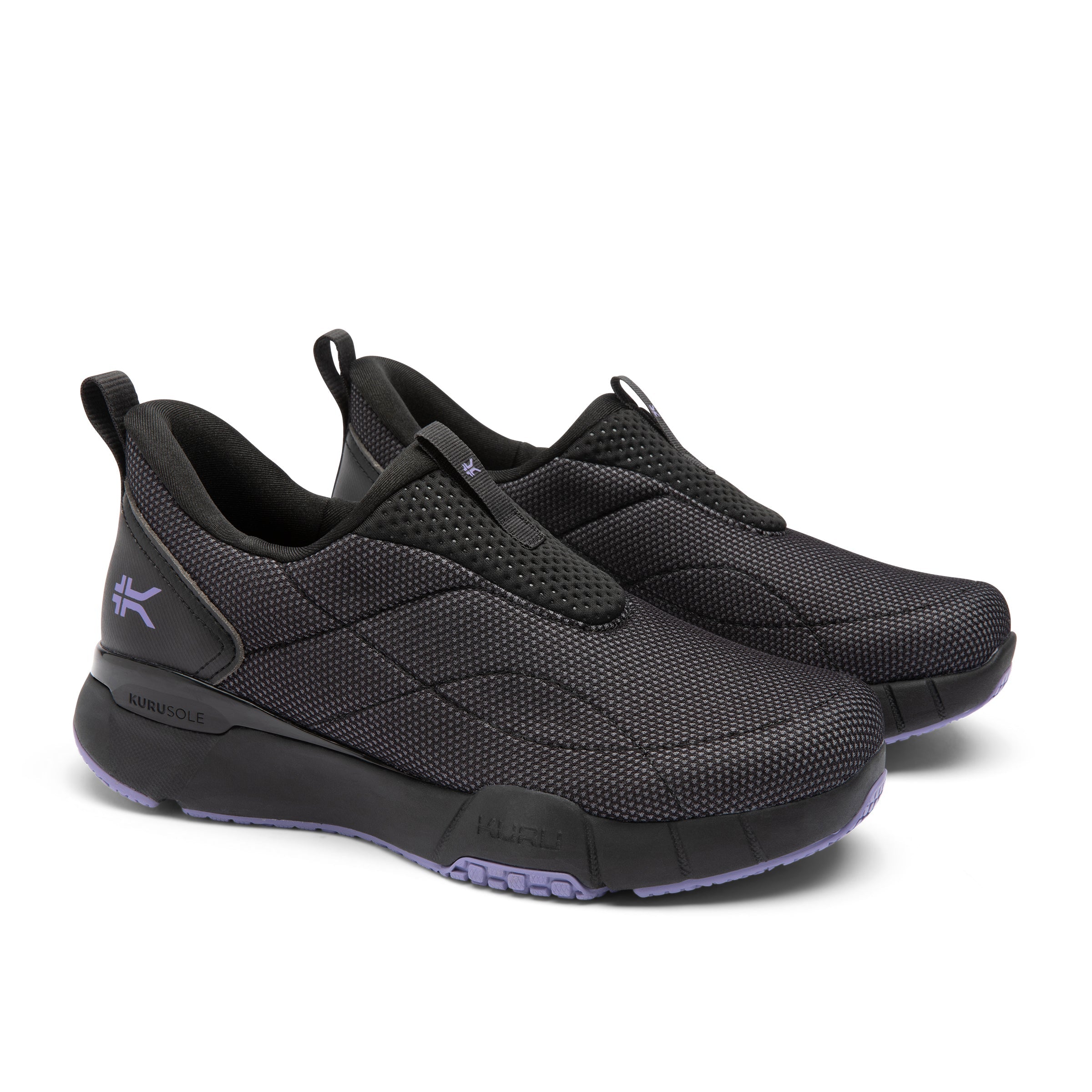 Women's KURU QUANTUM 2 Slip-On, Jet Black/Purple
