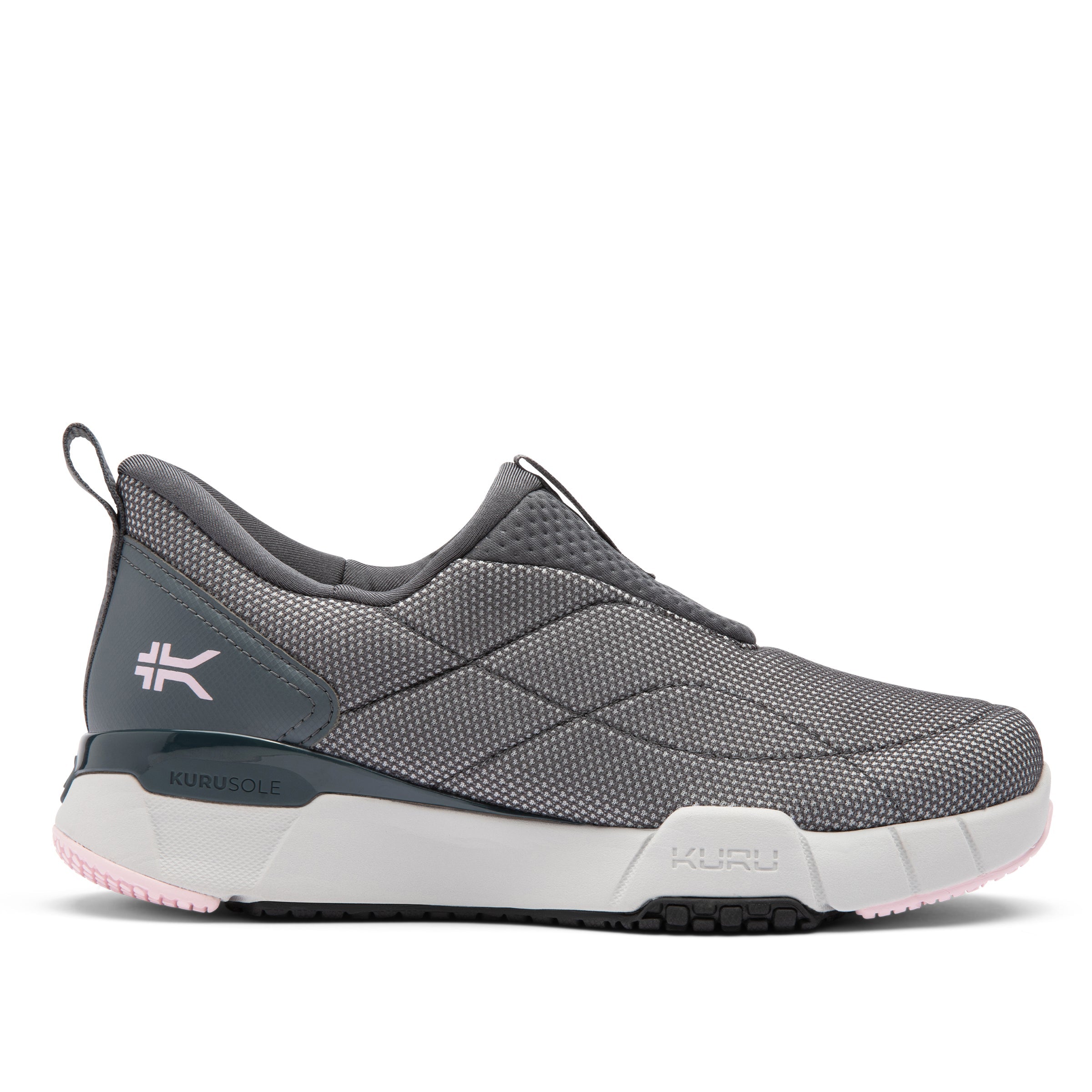 Women's KURU QUANTUM 2 Slip-On, Lead Gray/Pink