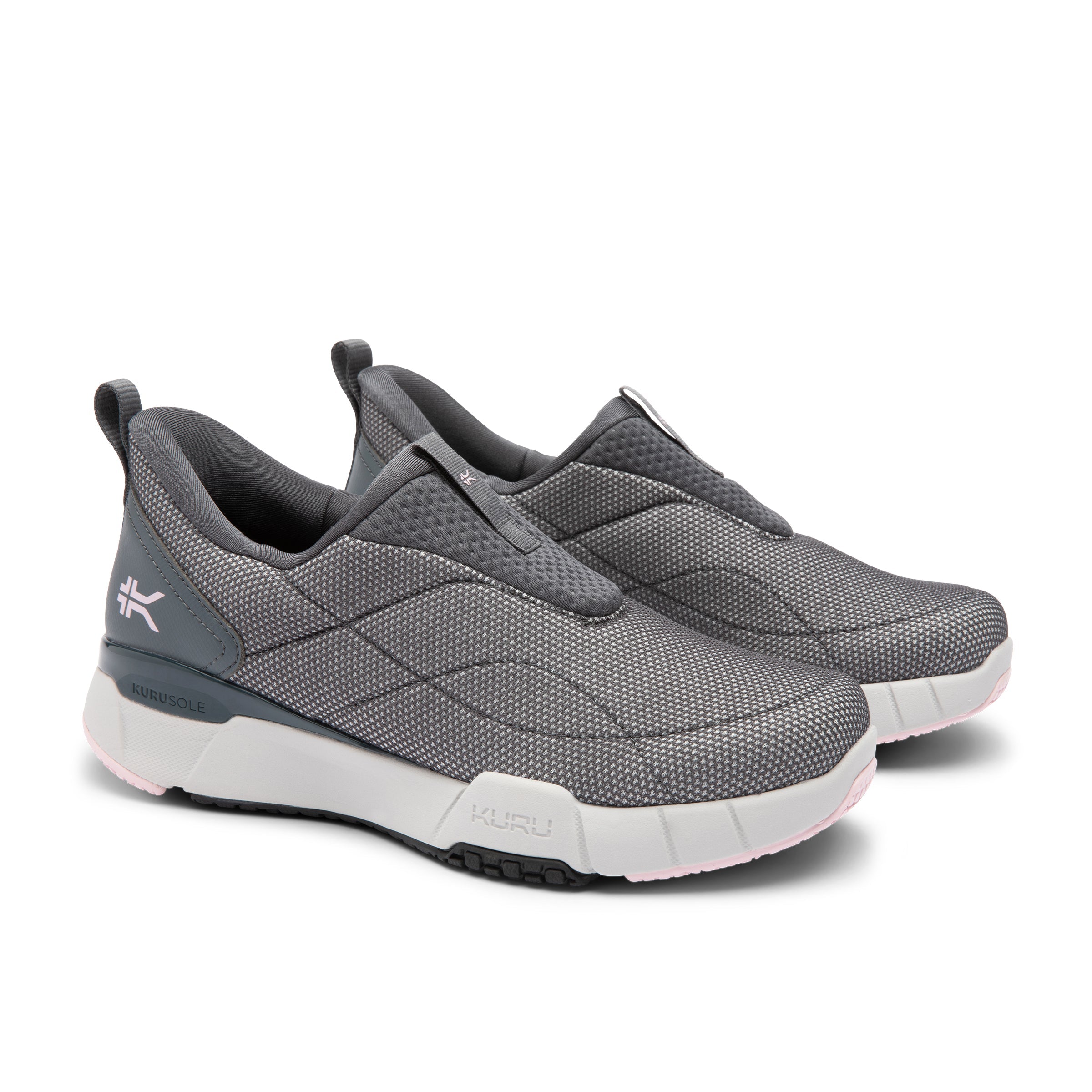 Women's KURU QUANTUM 2 Slip-On, Lead Gray/Pink