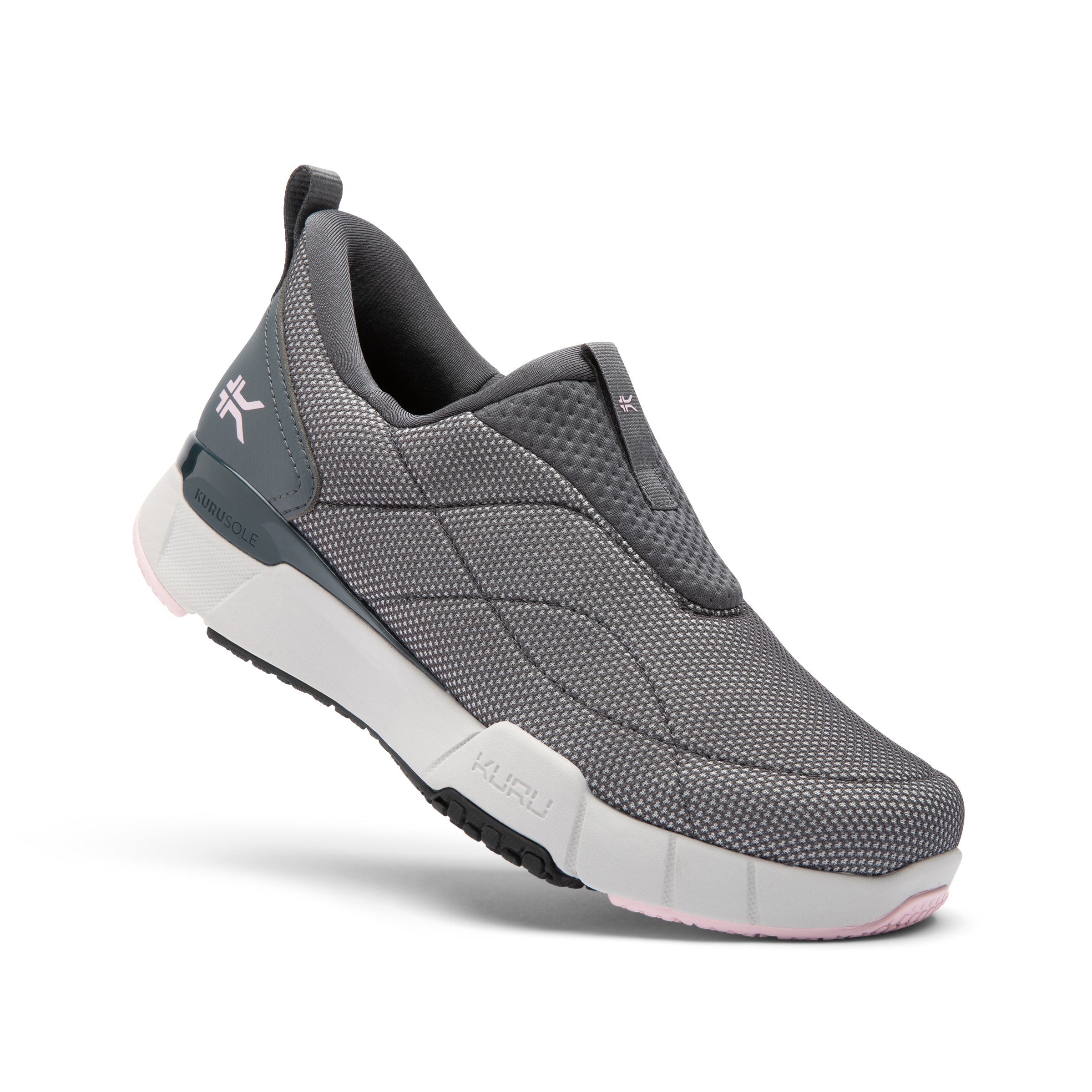 Women's KURU QUANTUM 2 Slip-On, Lead Gray/Pink
