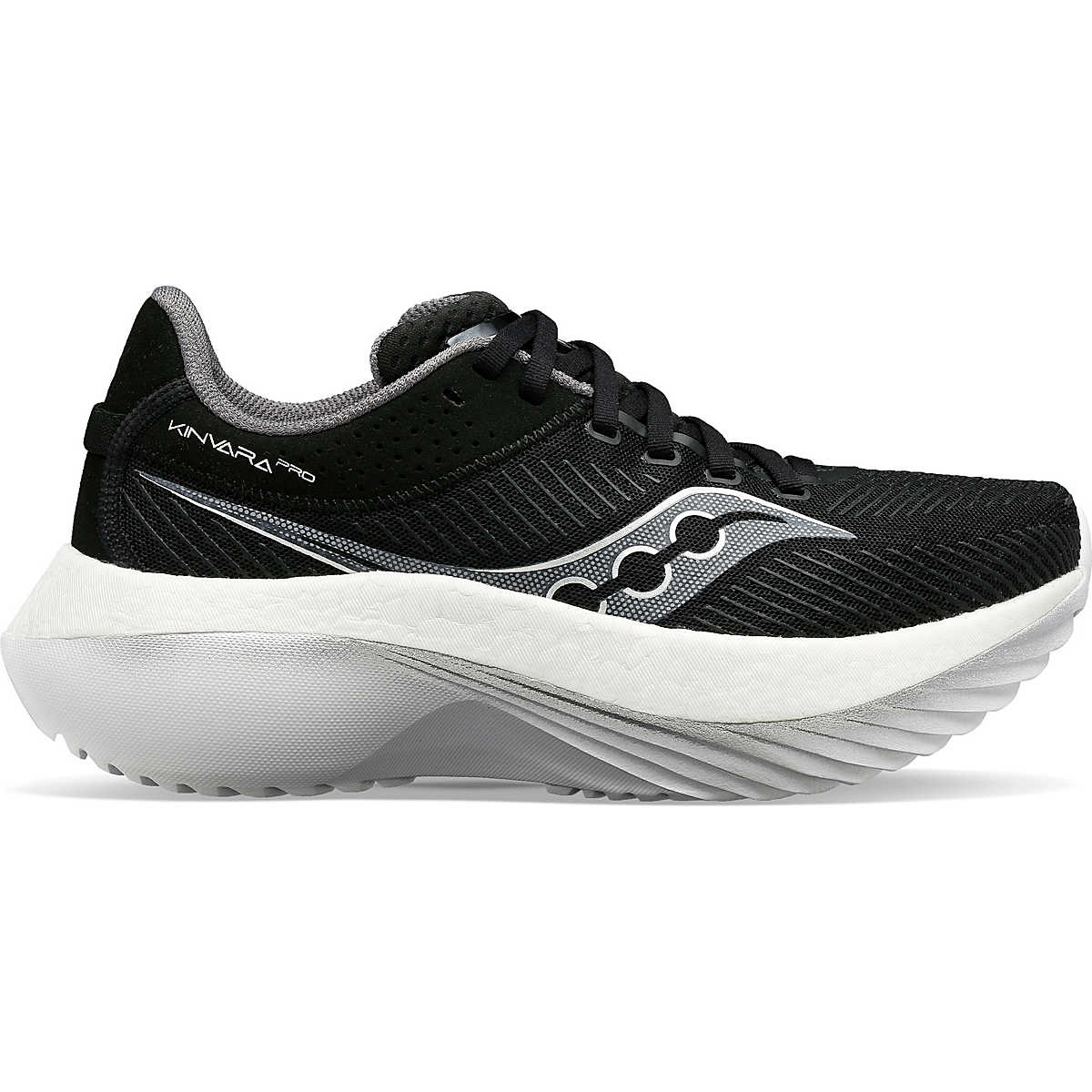 Women's Saucony Kinvara Pro, Black/White, 8 B Medium