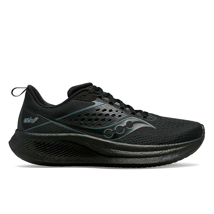 Women's Saucony Ride 17, Triple Black, 10.5 B Medium