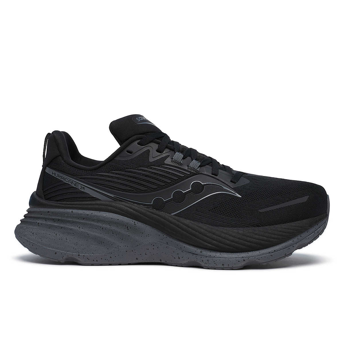 Men's Saucony Hurricane 24, Black/Shadow, 11 D Medium