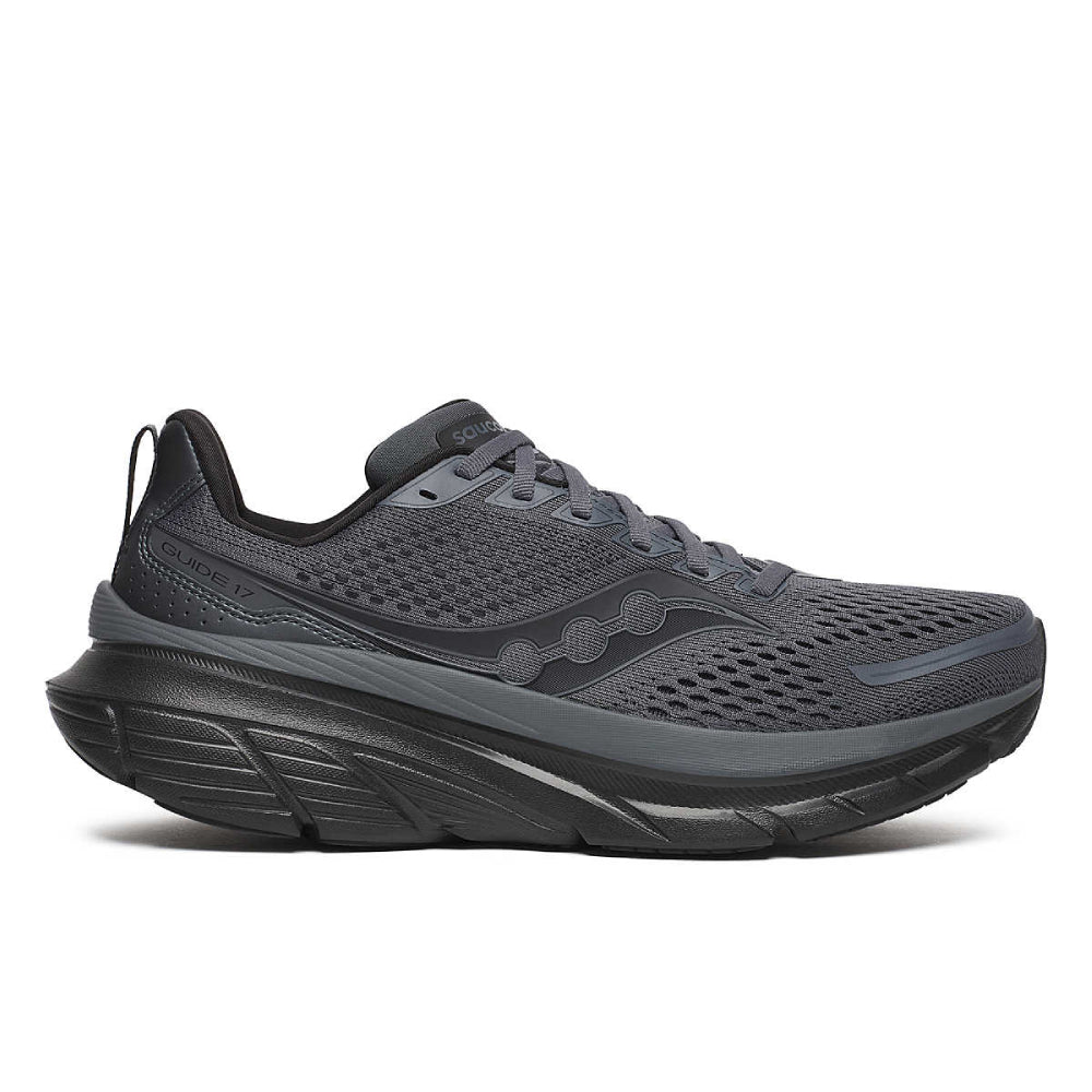 Men's Saucony Guide 17, Carbon/Black, 9.5 D Medium