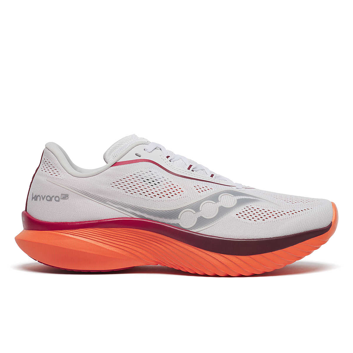 Men's Saucony Kinvara 15, White/Pepper, 9 D Medium