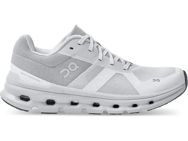 Women's On Cloudrunner 4, White/Frost, 9.5 B Medium